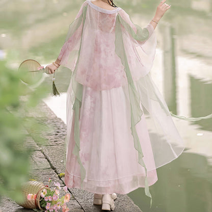 Floral Mesh Dress Hanfu Costume modakawa