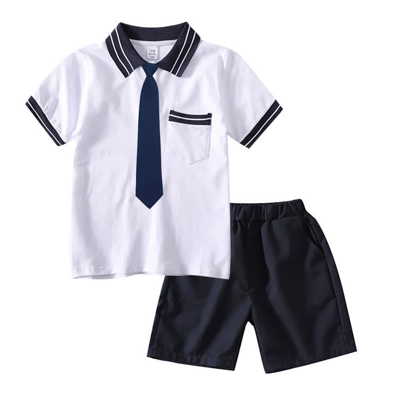 Cute Couple Sailor Collar Dress T-Shirt Shorts modakawa