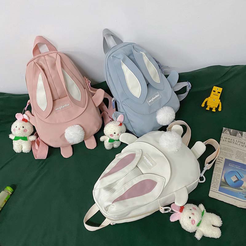 Cute Cartoon Bunny Ears Backpack modakawa