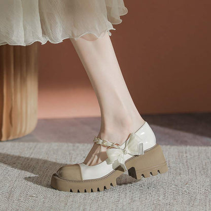 Sweet Lolita Bow Knot Platform Mary Janes Shoes Modakawa