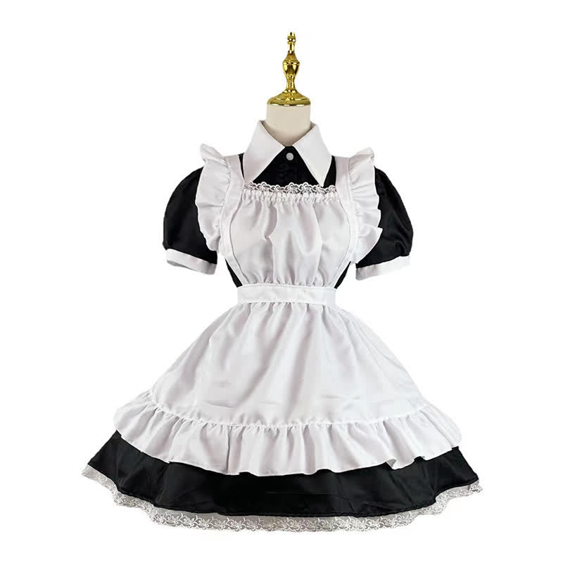 Kawaii Sweet Ruffled Maid Lolita Dress Modakawa