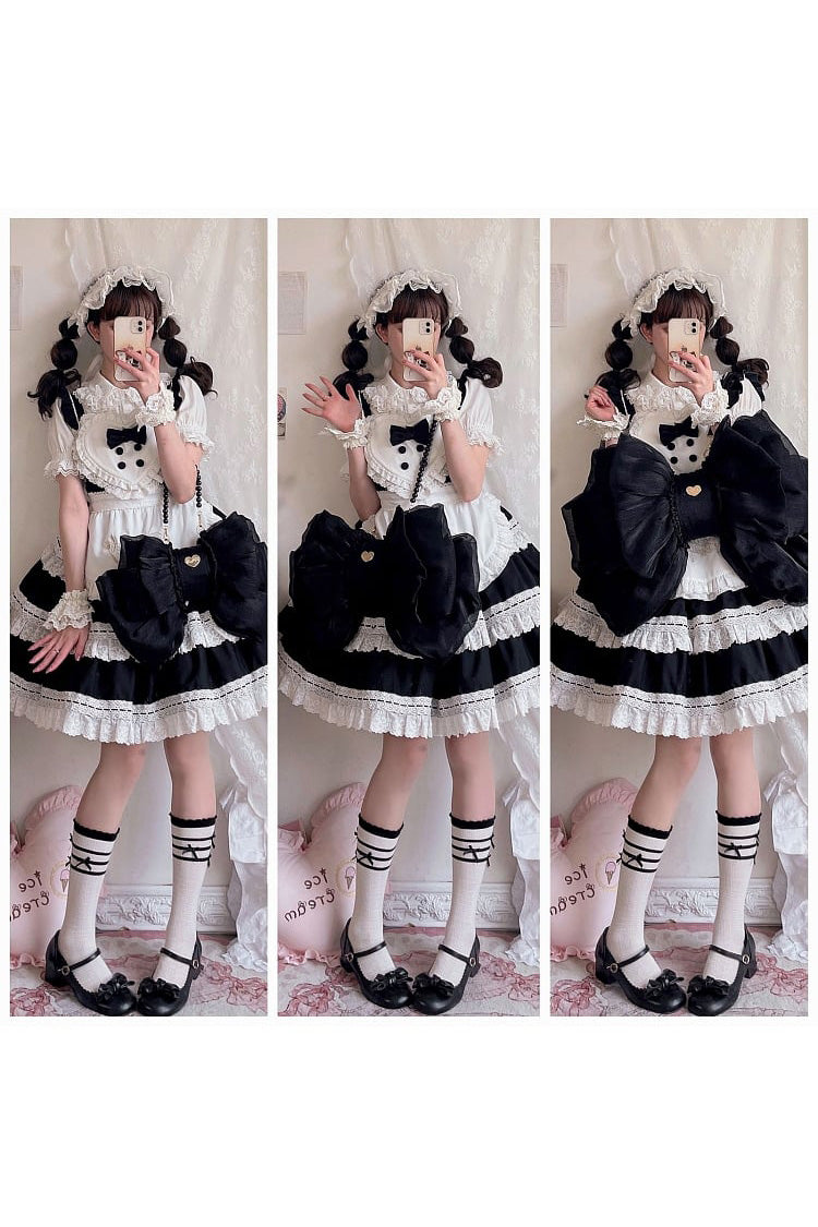 Big Black Bowknot Lolita Backpack SpreePicky