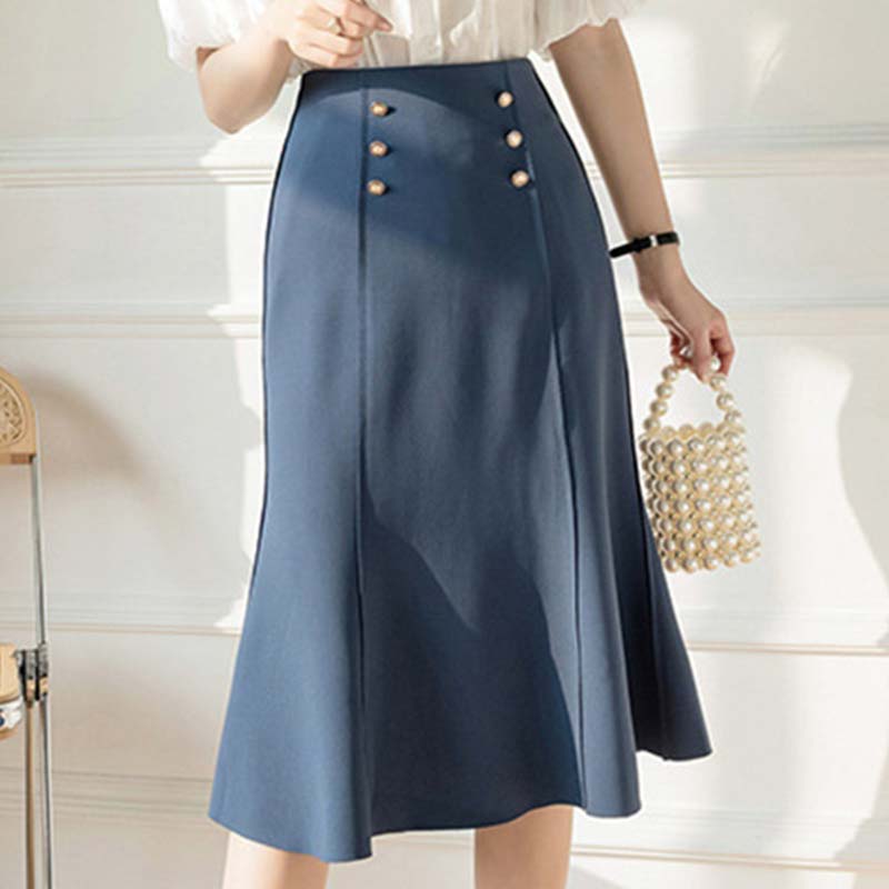 Elegant High Waist Bag Hip Fishtail Skirt Modakawa