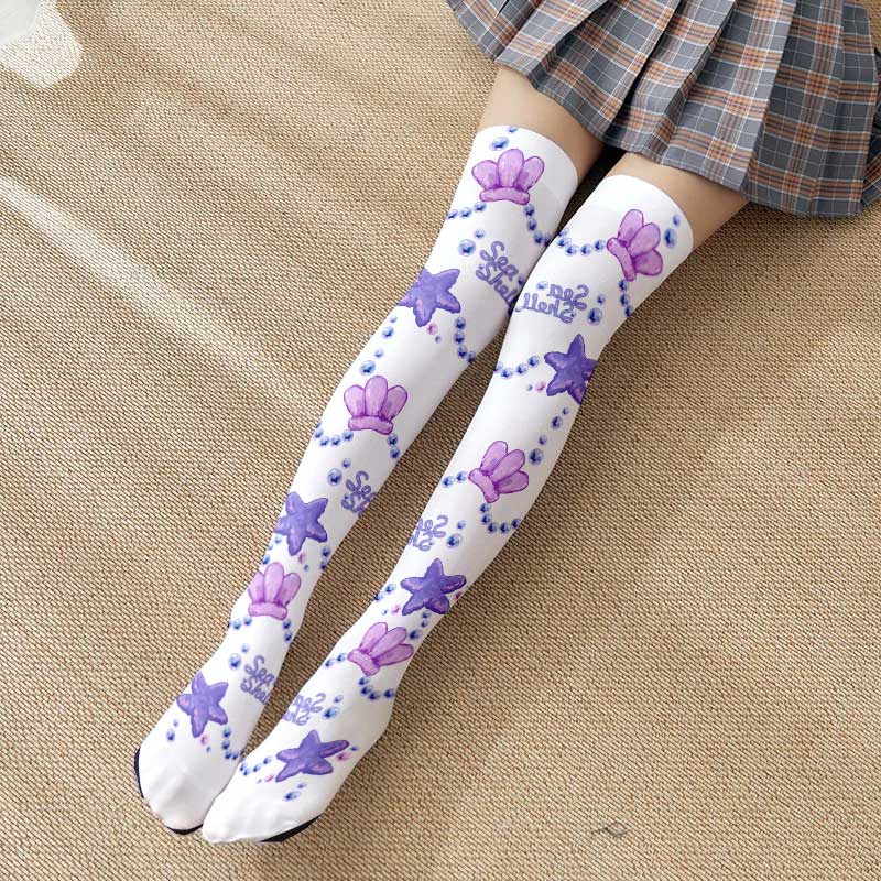 Cute Chic Star Print Lolita Stockings Modakawa