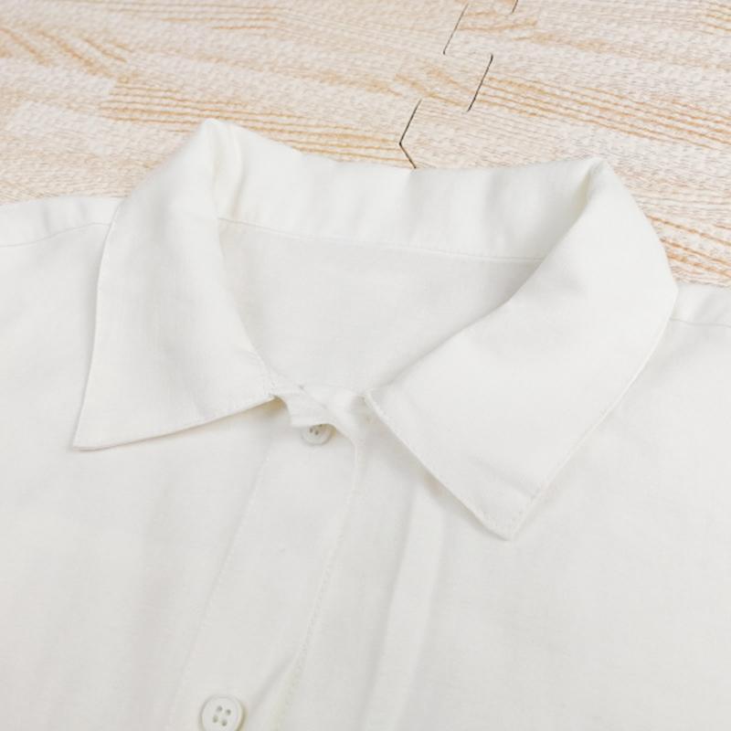 Pure Color Irregular Pocket Shirt Modakawa