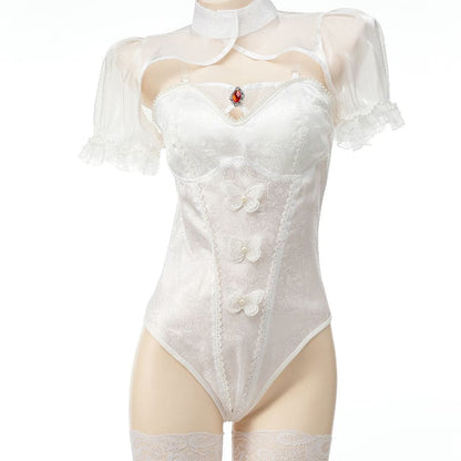 Elegant Cute Bodysuit White ON1241 MK Kawaii Store