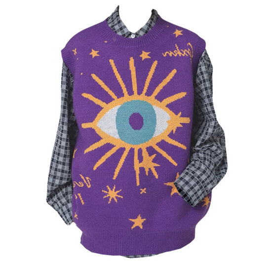 Eye Stars Aesthetic Vest Boogzel Clothing