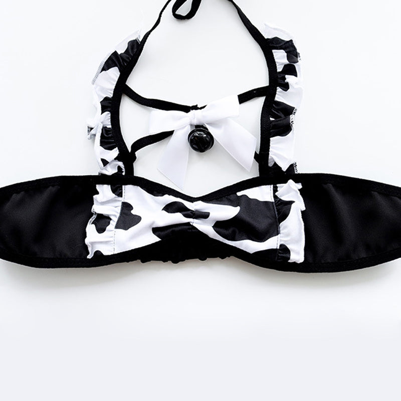 Sexy Maid Cow Print Lingerie Suit Modakawa