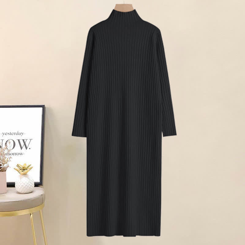 Chic Cross Knit Sweater Dress Set modakawa