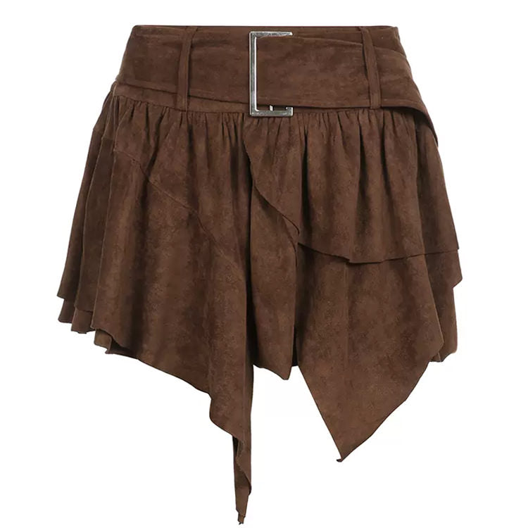 Y2K Brown Cord Skirt SpreePicky