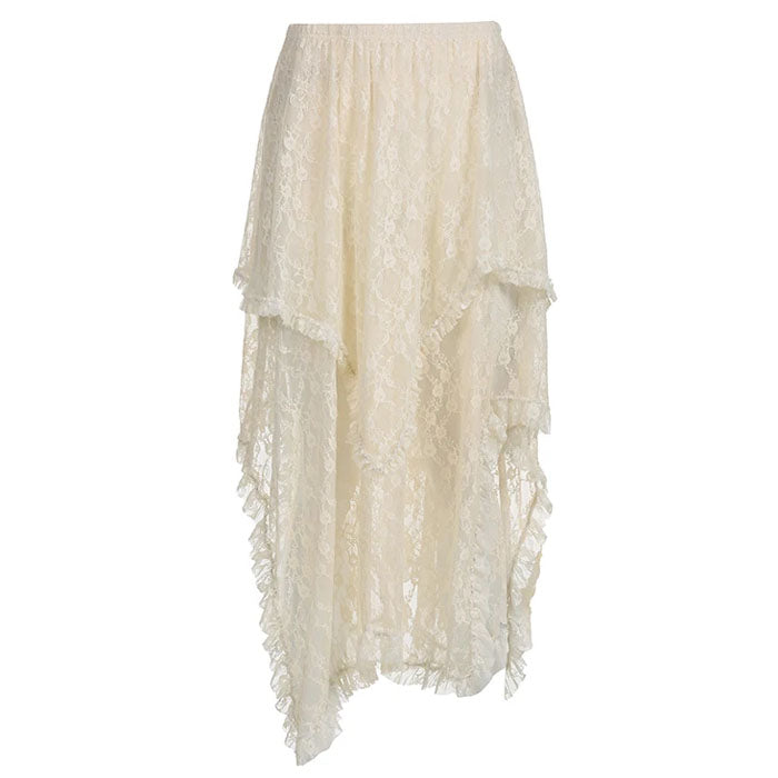 Y2K Asymmetrical Lace Skirt Boogzel Clothing