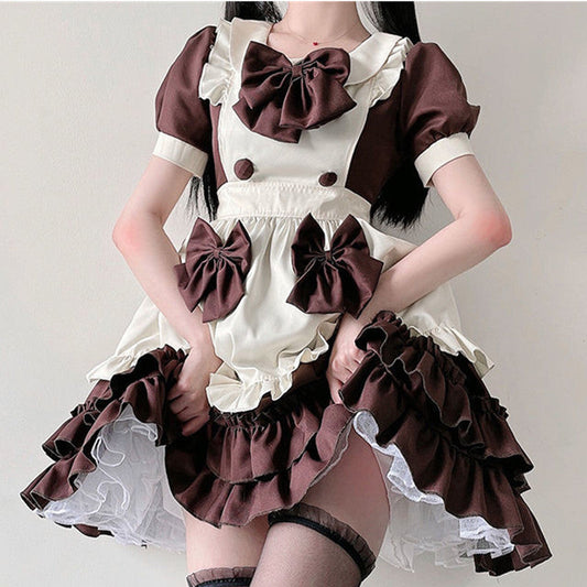 Kawaii Bow Decor Rulffled Lolita Dress Modakawa