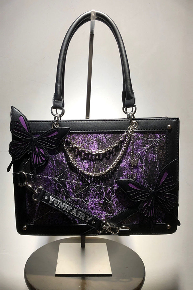 Maze Butterfly Print Shoulder Bag SpreePicky