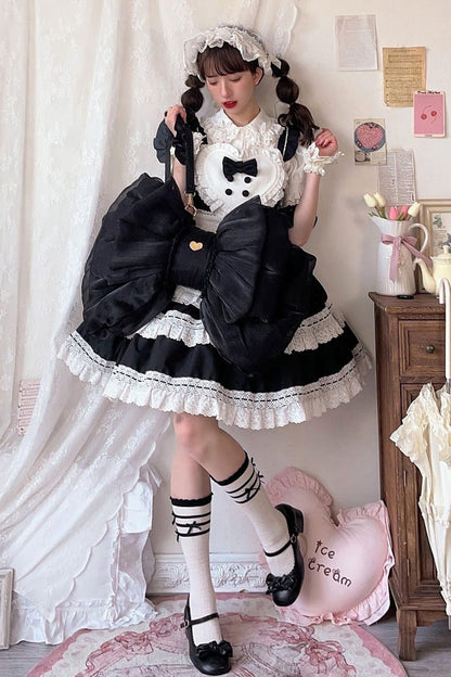 Big Black Bowknot Lolita Backpack SpreePicky