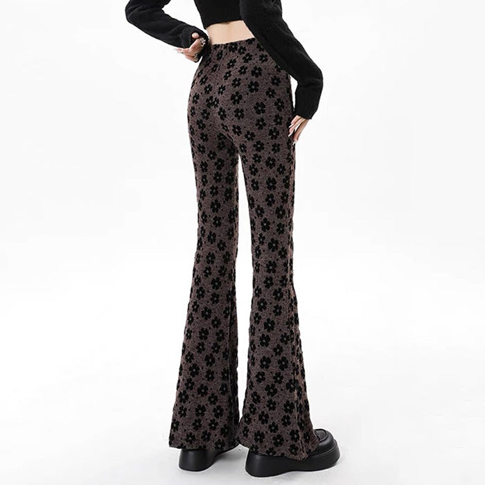 Vintage Floral Flare Trousers Boogzel Clothing