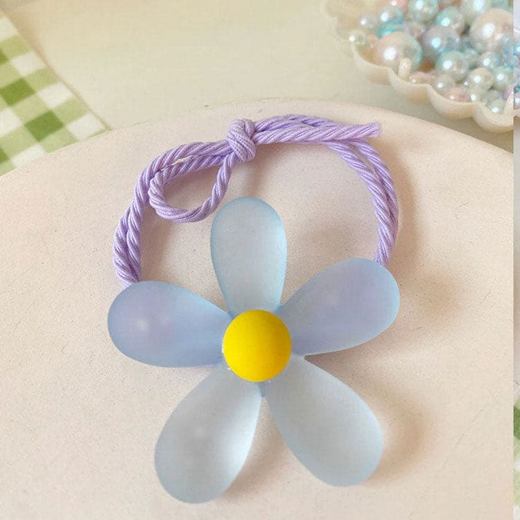 Flower Hair Tie Set - Standart/ 2pcs / Blue - Other