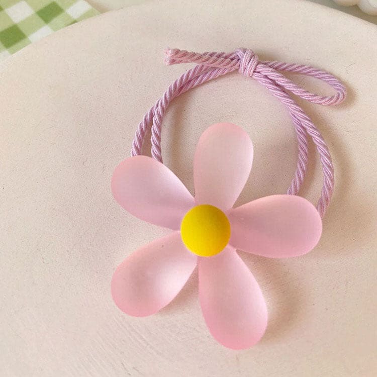 Flower Hair Tie Set - Standart/ 2pcs / Pink - Other