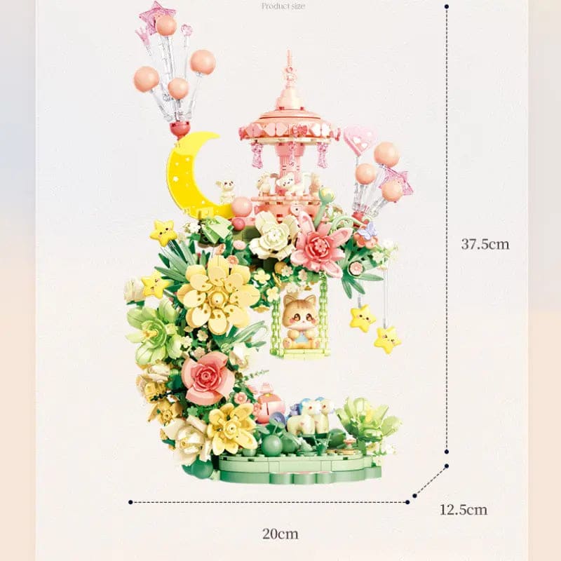 Kawaii Aesthetic Y2K Cute Fairy Flower Moon Building Block MK Kawaii Store