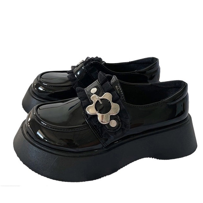 Flower Buckle Chunky Platforms SpreePicky