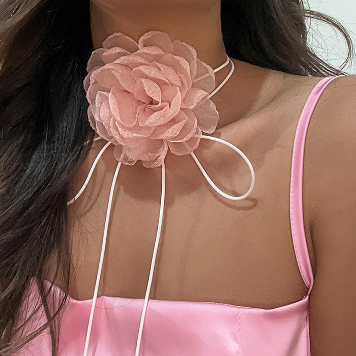 Flower Choker Necklace SpreePicky