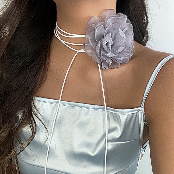 Flower Choker Necklace SpreePicky