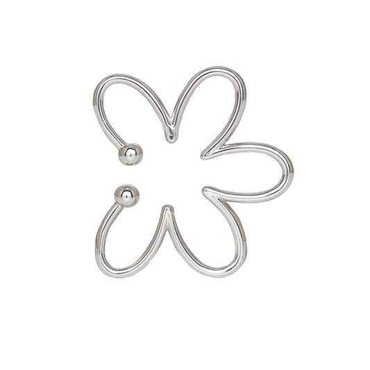 Flower Sliver Ear Cuff Boogzel Clothing