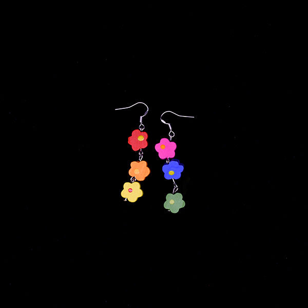 Color Flowers Earrings Boogzel Clothing