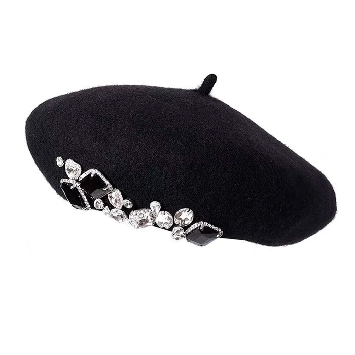 Trendy Rhinestone Beret SpreePicky