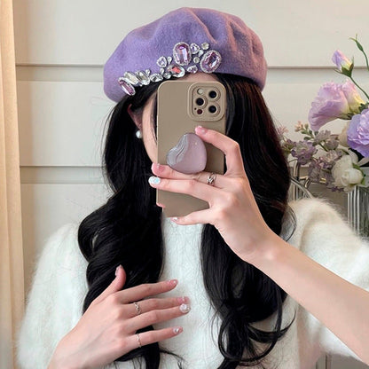 Trendy Rhinestone Beret SpreePicky