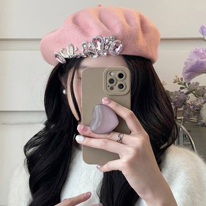 Trendy Rhinestone Beret SpreePicky