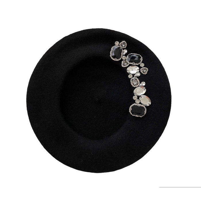 Trendy Rhinestone Beret SpreePicky