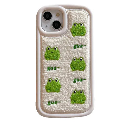 Frog Embroidery IPhone Case Boogzel Clothing