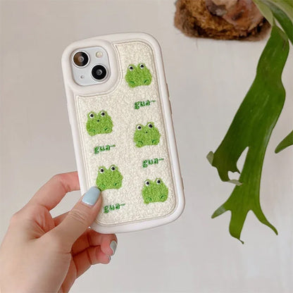 Frog Embroidery IPhone Case Boogzel Clothing