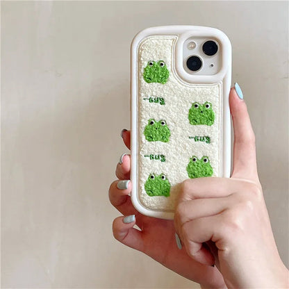 Frog Embroidery IPhone Case Boogzel Clothing