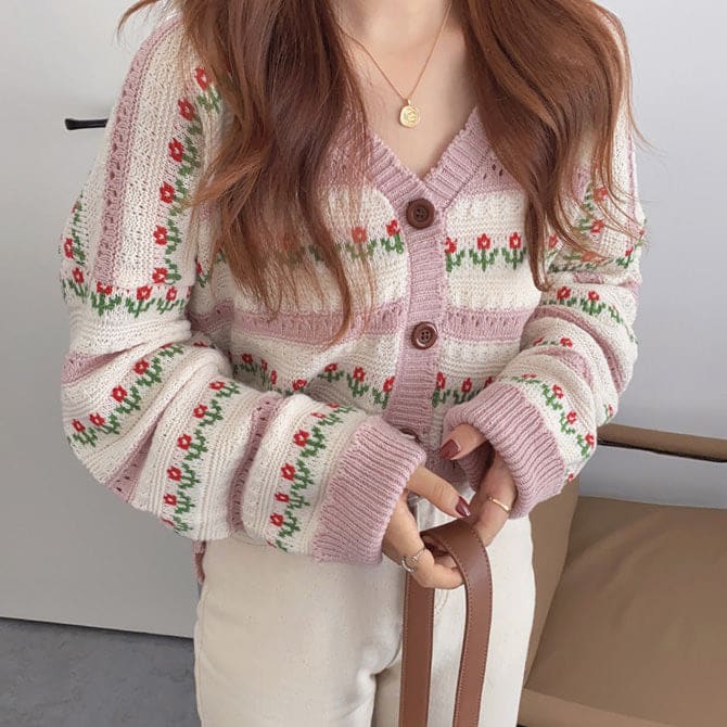 Garden Floral Cardigan - Cardigan