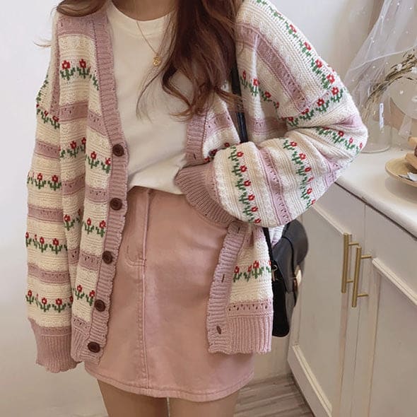 Garden Floral Cardigan - Cardigan