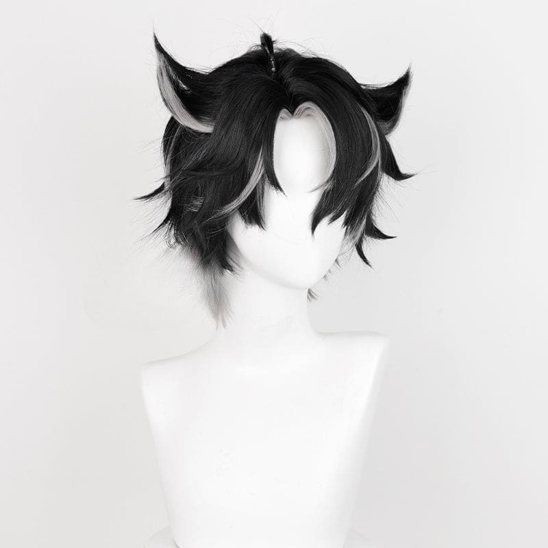 Genshin Impact Wriothesley Black and Silver Cosplay Wig ON1309 spreepickyshop