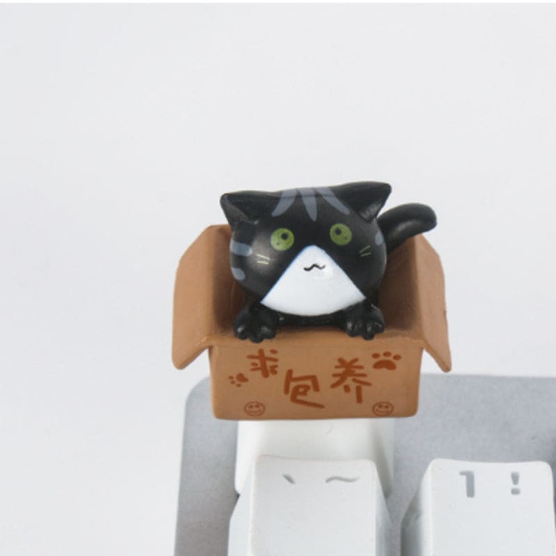 GG Kitty In a Box Kawaii ESC Keycap ON681 - Black