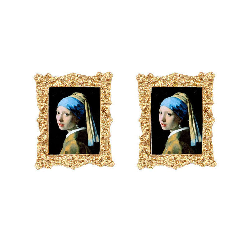 Oil Painting Earrings SpreePicky