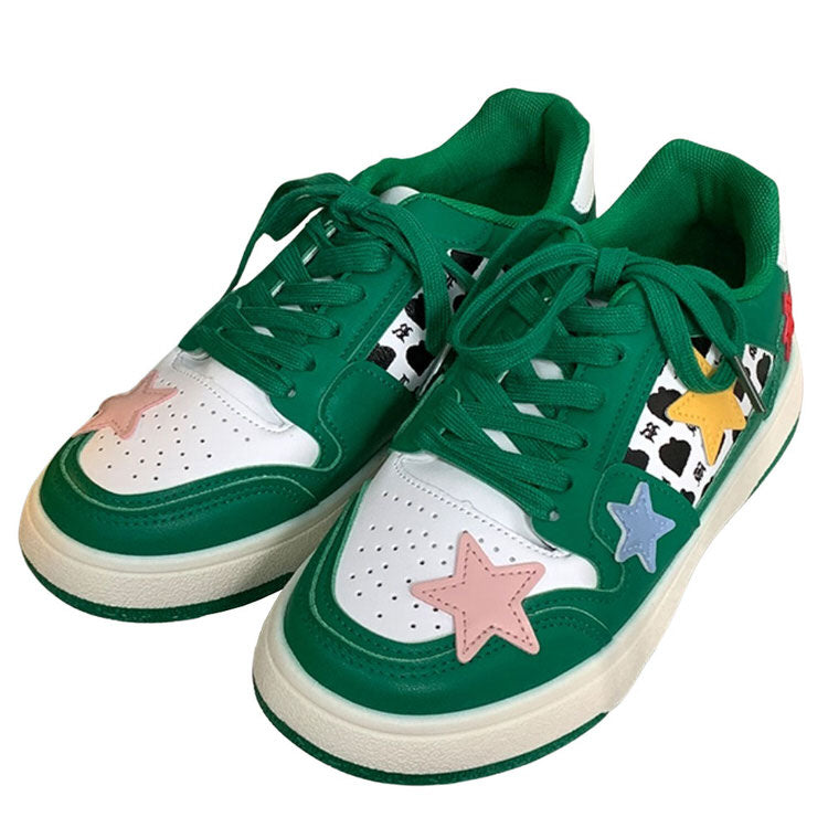 Star Dark Green Sneakers Boogzel Clothing