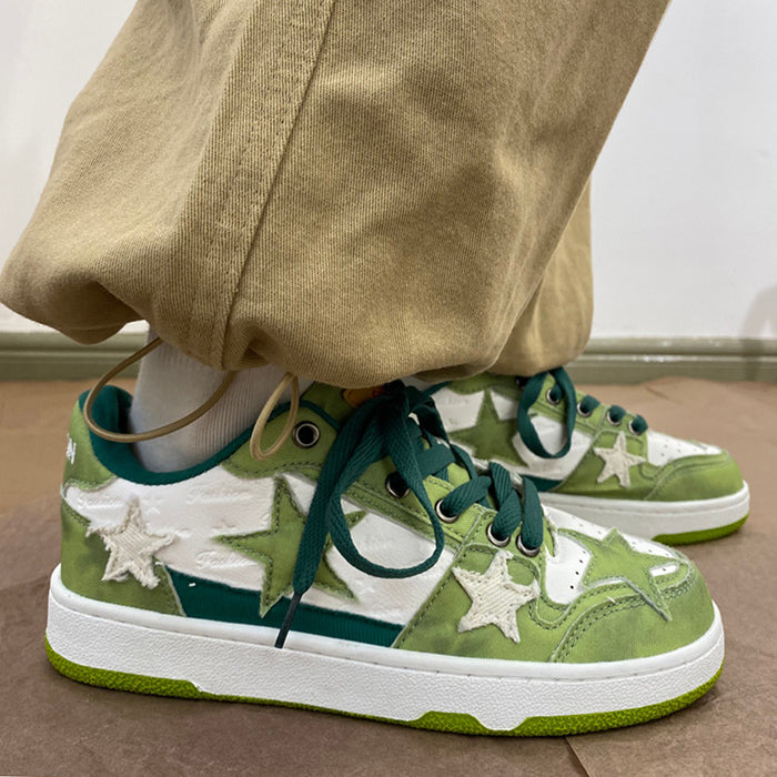 Green Star Sneakers Boogzel Clothing