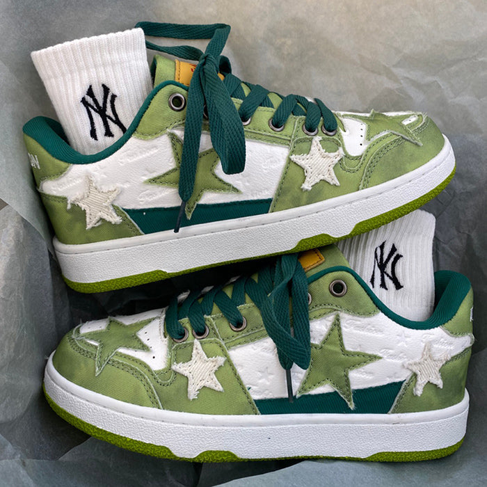 Green Star Sneakers Boogzel Clothing