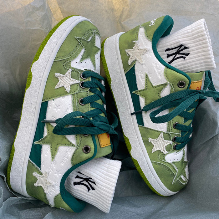 Green Star Sneakers Boogzel Clothing