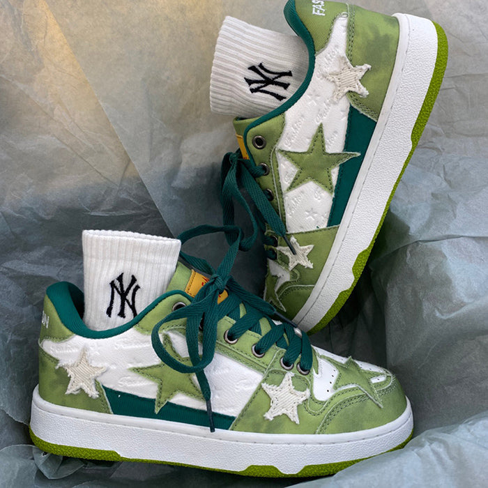 Green Star Sneakers Boogzel Clothing