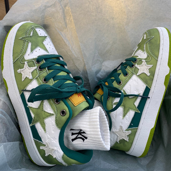 Green Star Sneakers Boogzel Clothing