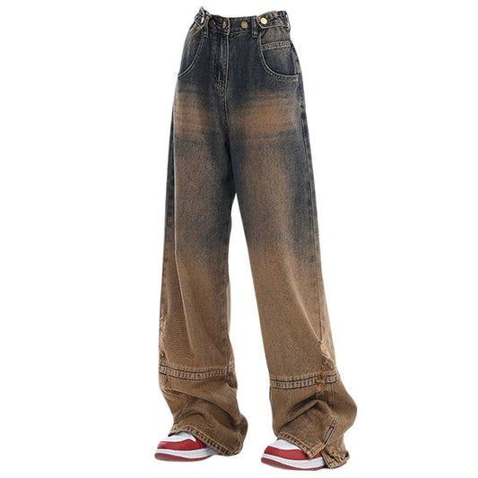 Y2K Brown Aesthetic Jeans SpreePicky