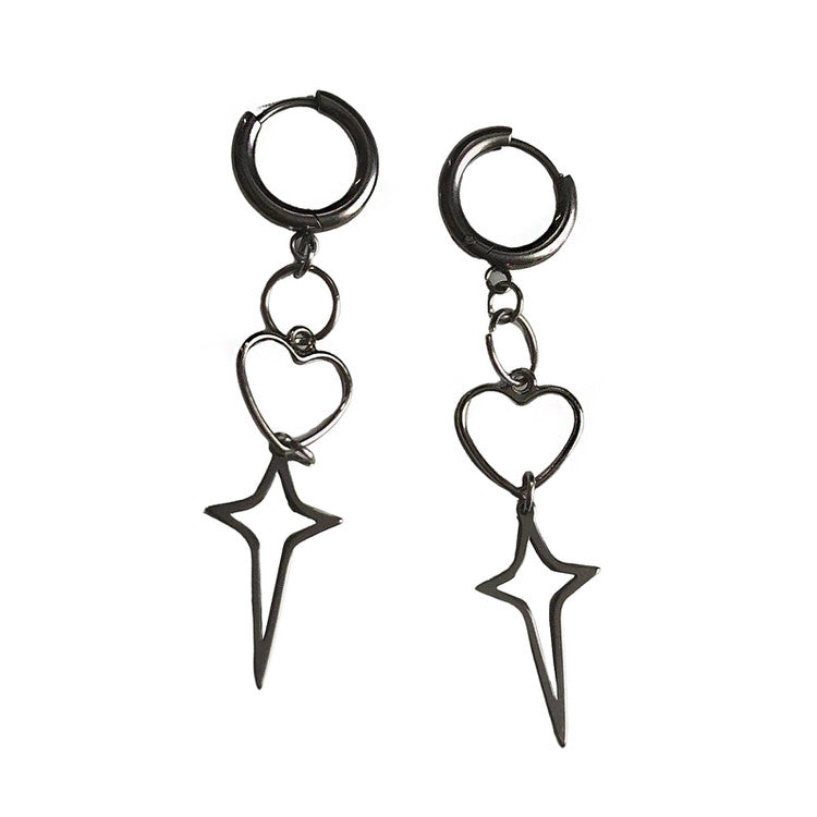 Star Heart Earrings SpreePicky