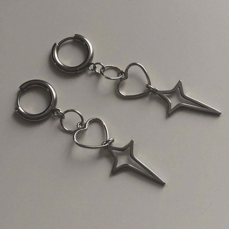 Star Heart Earrings SpreePicky