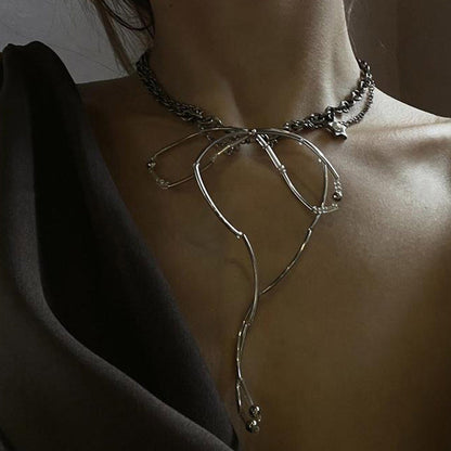 Metal Bow Chain Choker SpreePicky