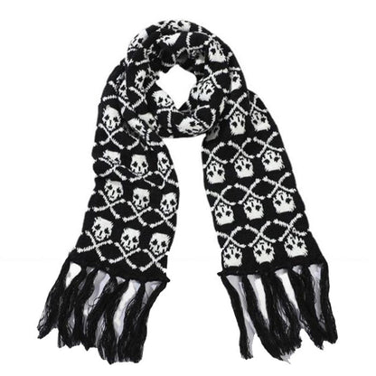 Skull Knitted Scarf SpreePicky